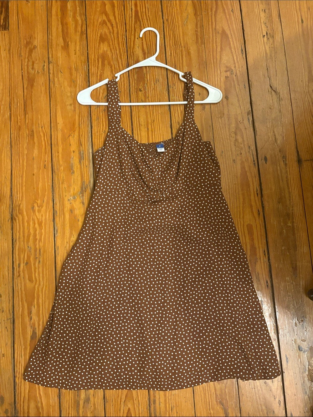 Old Navy Brown Polka Dot Mini Fit & Flare Dress